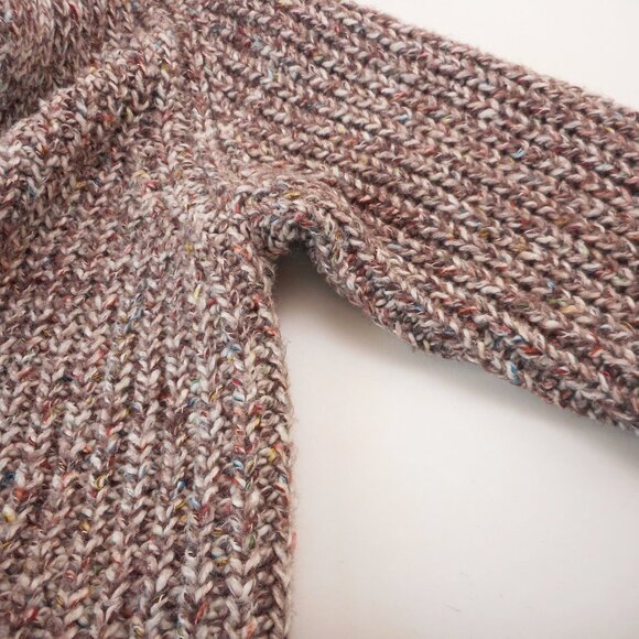 Christopher & Banks Womens PM Open Front Cardigan Sweater Brown Speckled Pockets - Picture 10 of 12